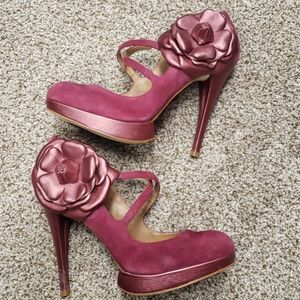 Kelsi Dagger Rhoda in dark pink/magenta suede 8.5